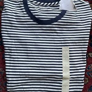Striped Navy and White T-Shirt, Large, Banana Republic NWT